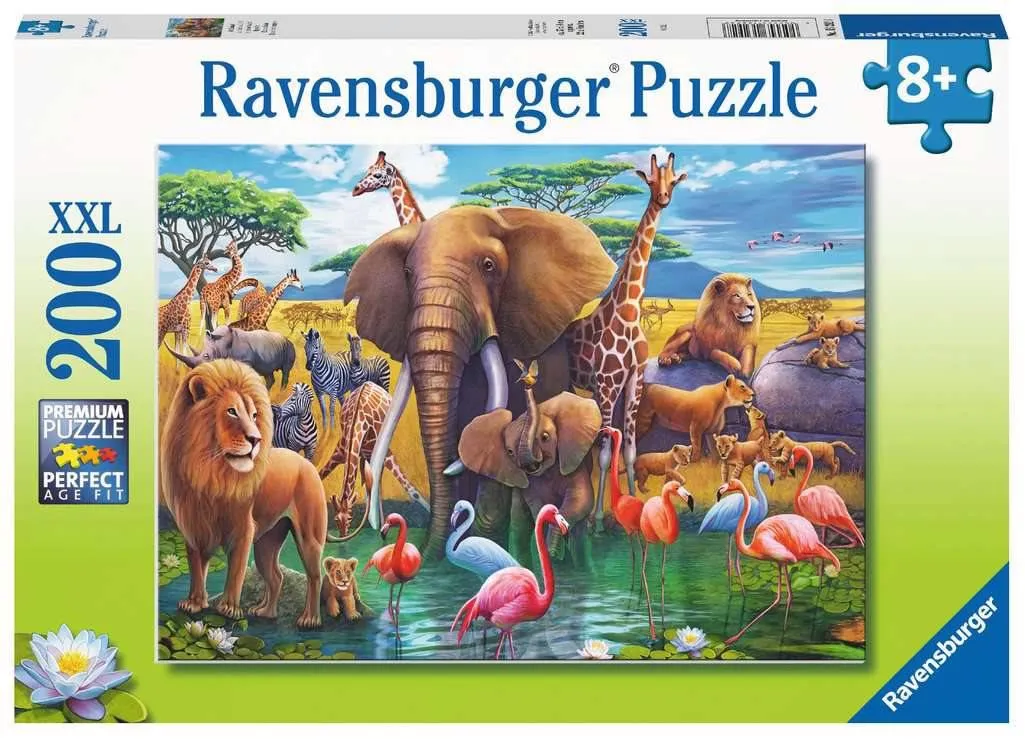 Puzzle Animals at the watering hole 200 XXL