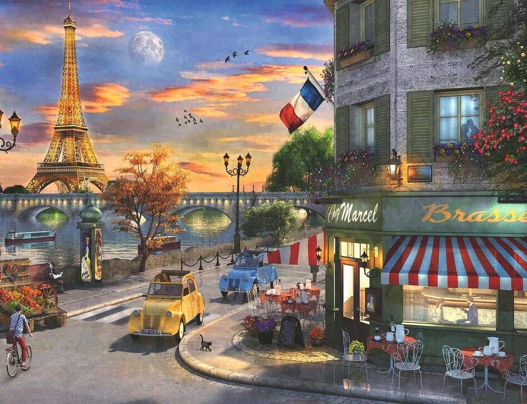 Puzzle Paris solnedgang