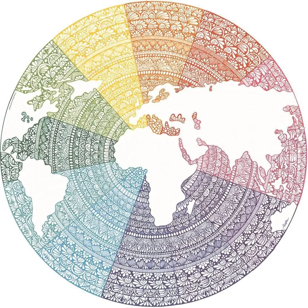 Puzzle Tauriņu pasaules karte