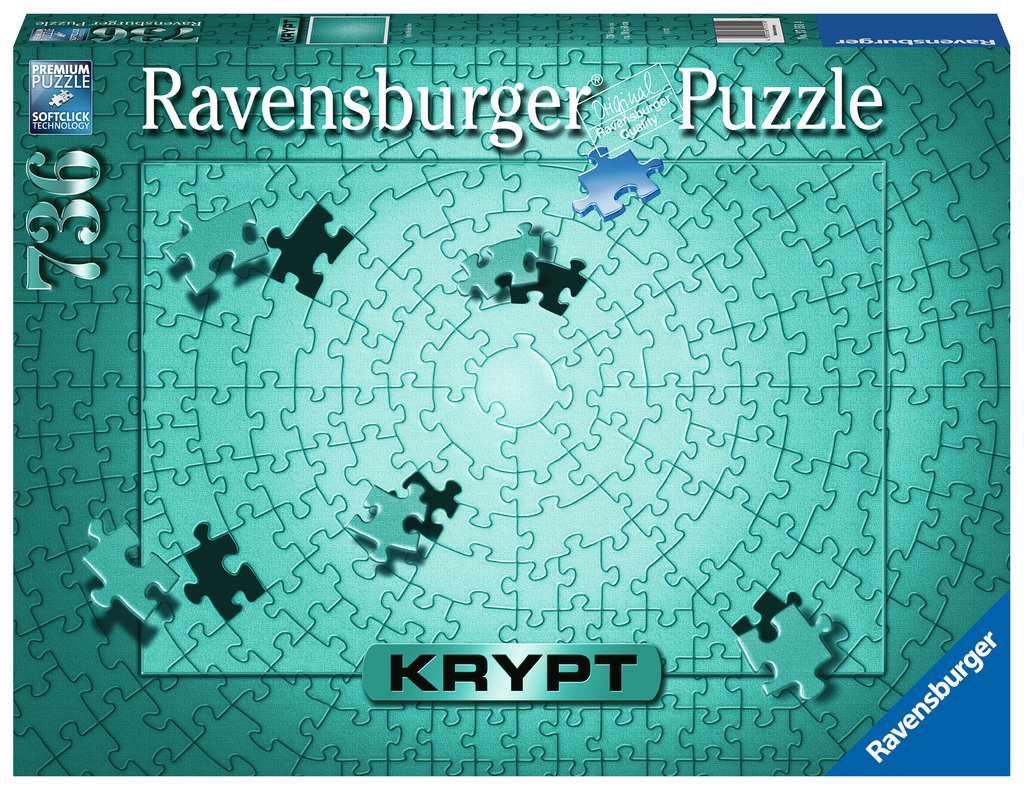 Puzzle Krypt - Fémesen csillogó menta 