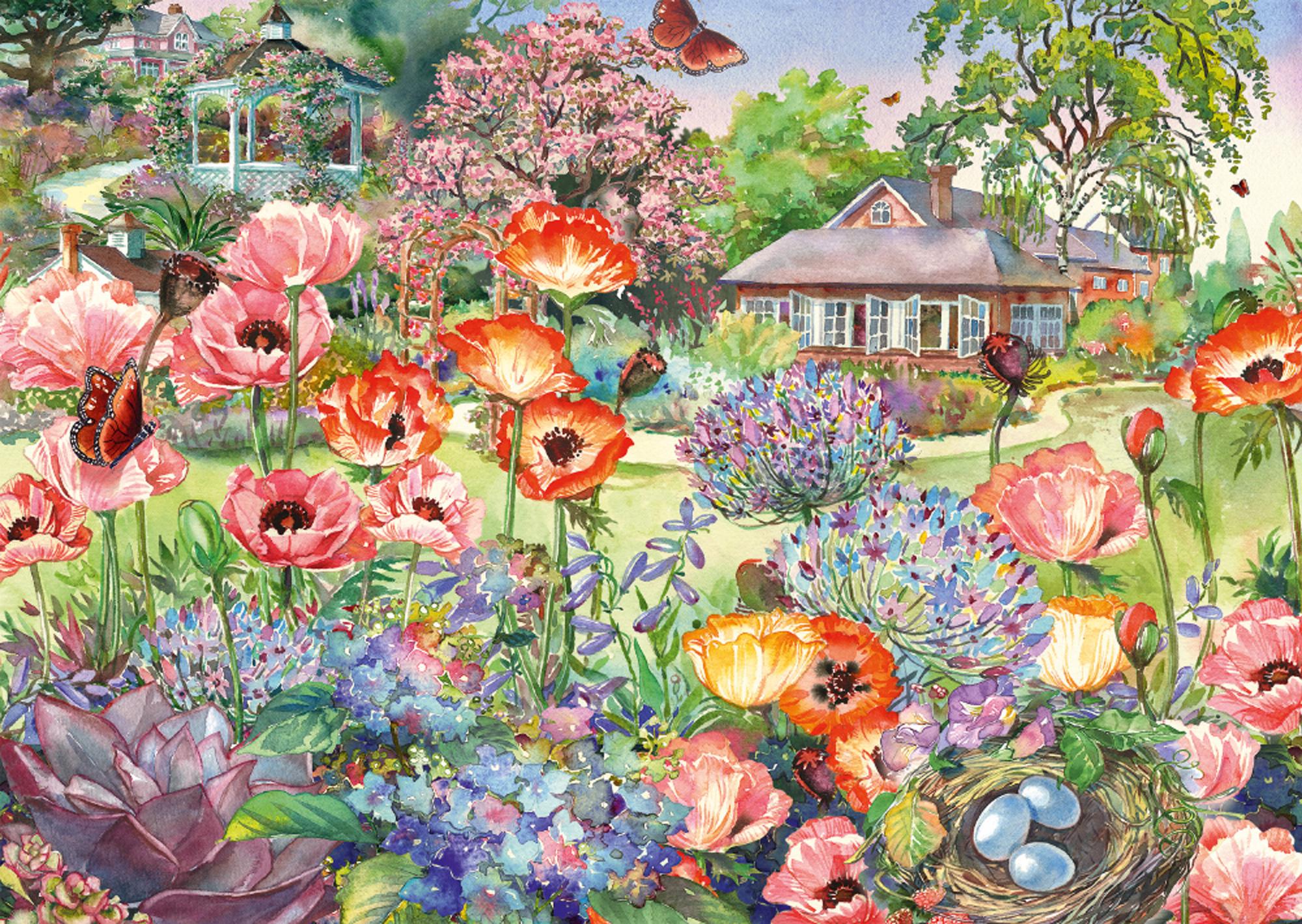 Puzzle Kwitnący ogród 1000