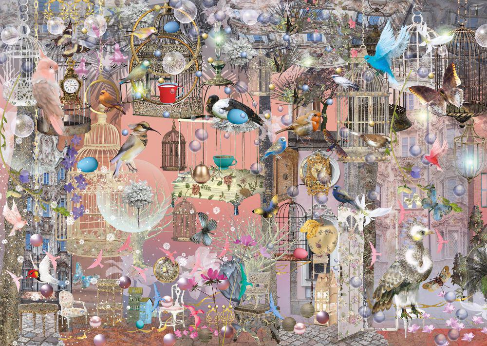 Puzzle Ilona Reny: Frumusețea roz