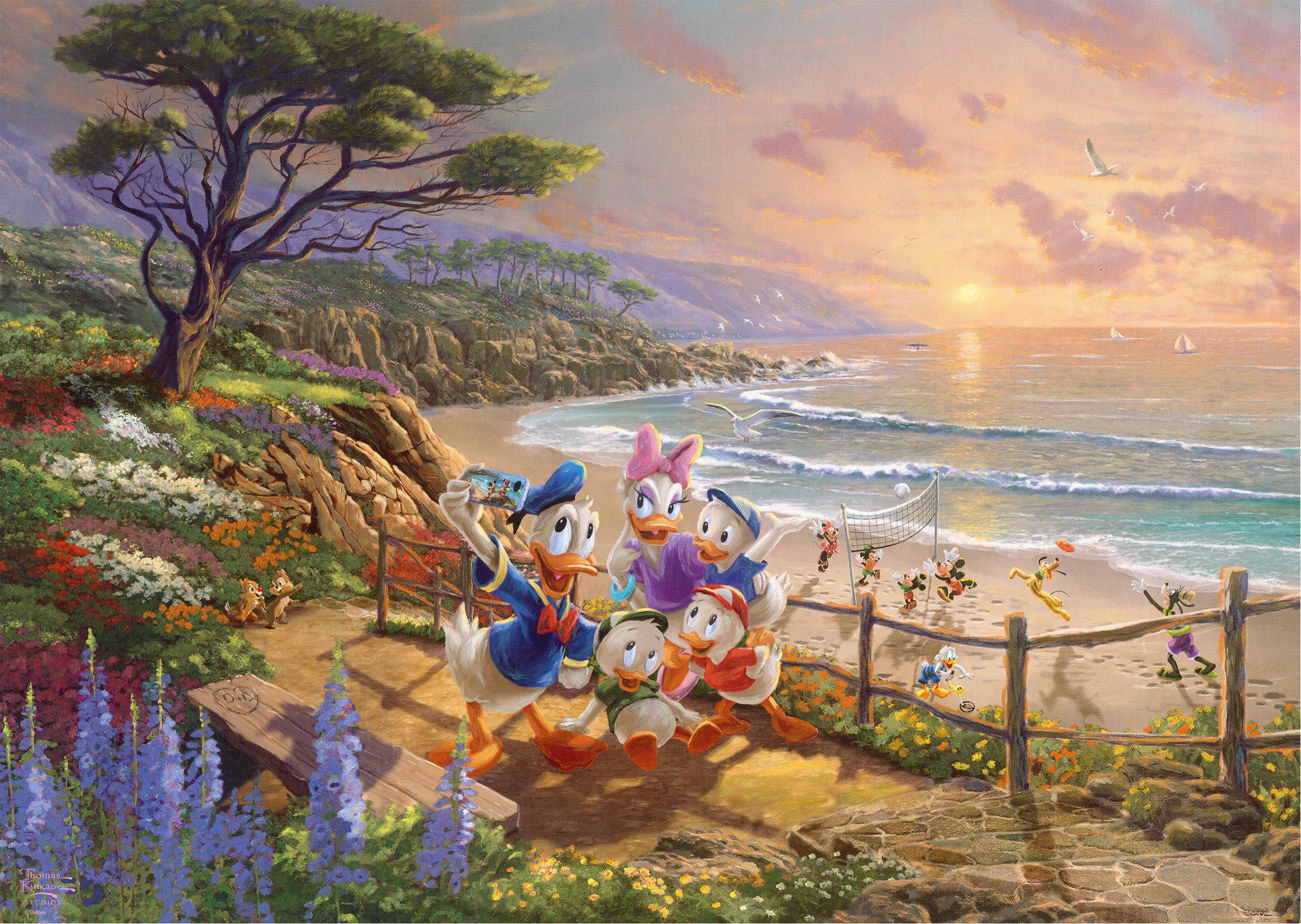 Puzzle Thomas Kinkade: Donald och Daisy, A Duck Day Afternoon