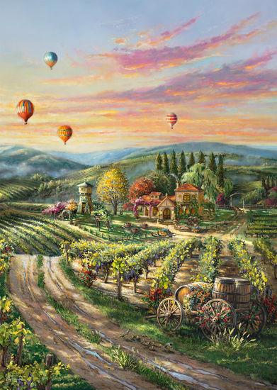Puzzle Thomas Kinkade : Vignoble de la vallée paisible