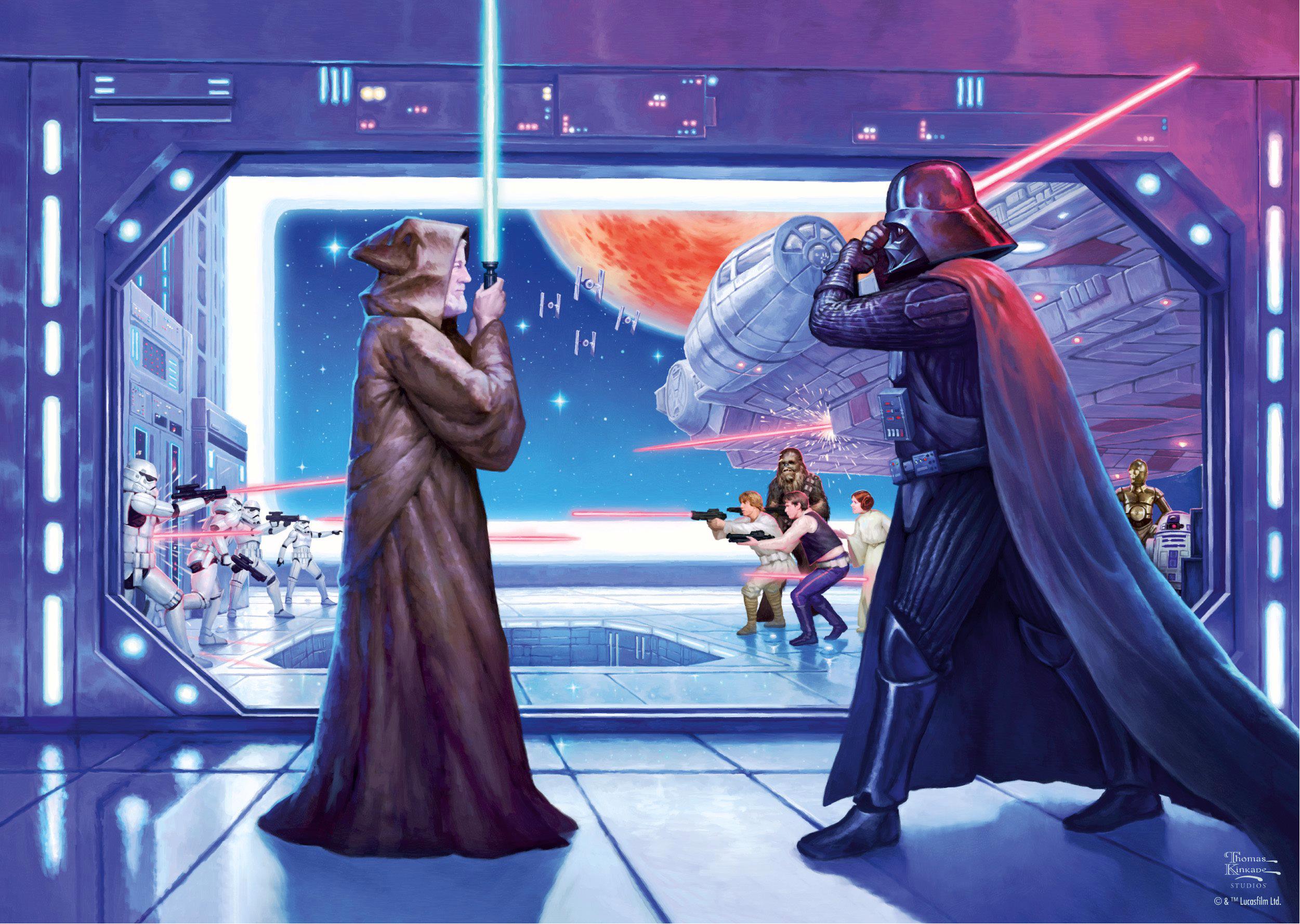 Thomas Kinkade: Star Wars: Obi Wan's Final Battle