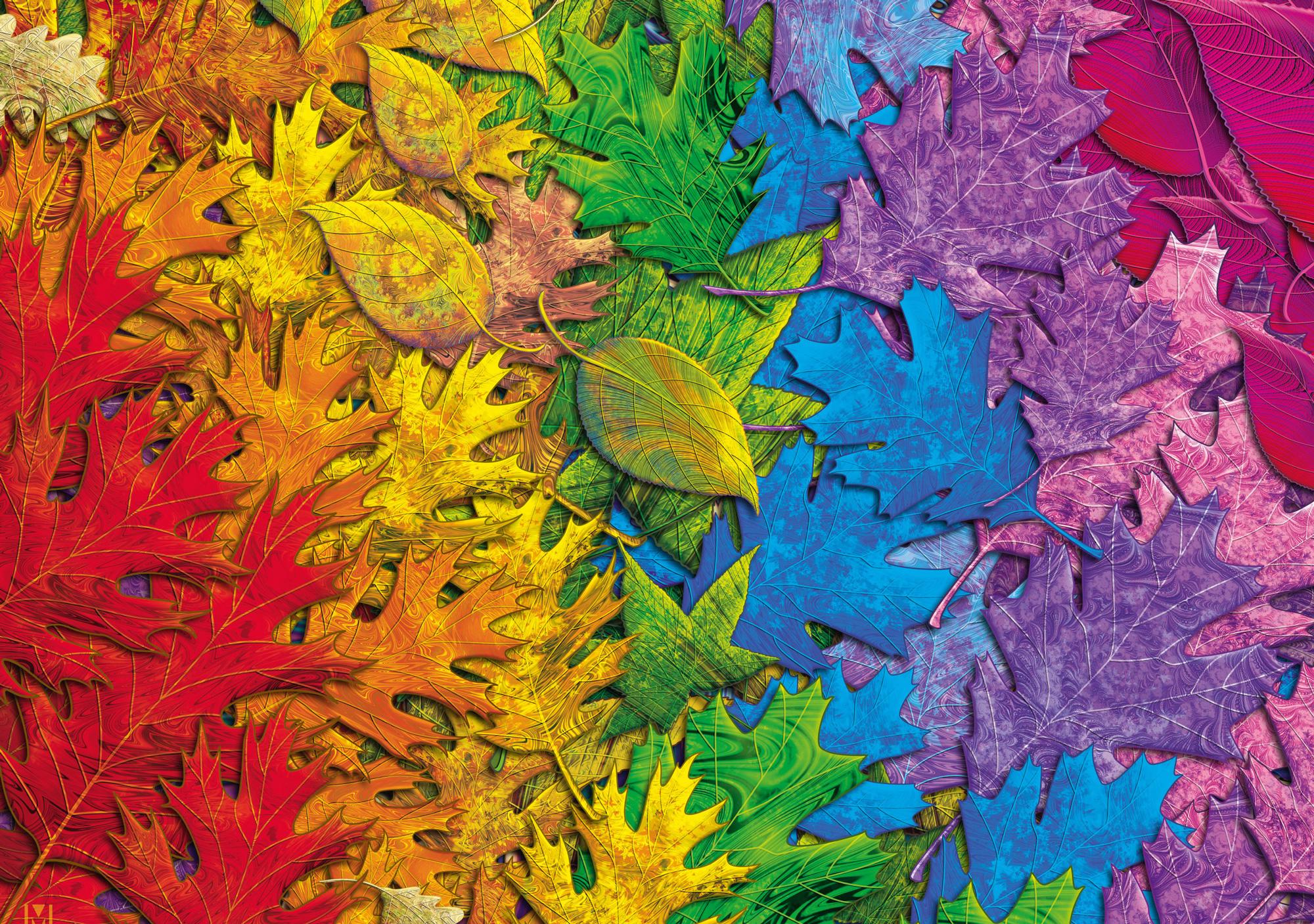 Puzzle Цветни листа 1500