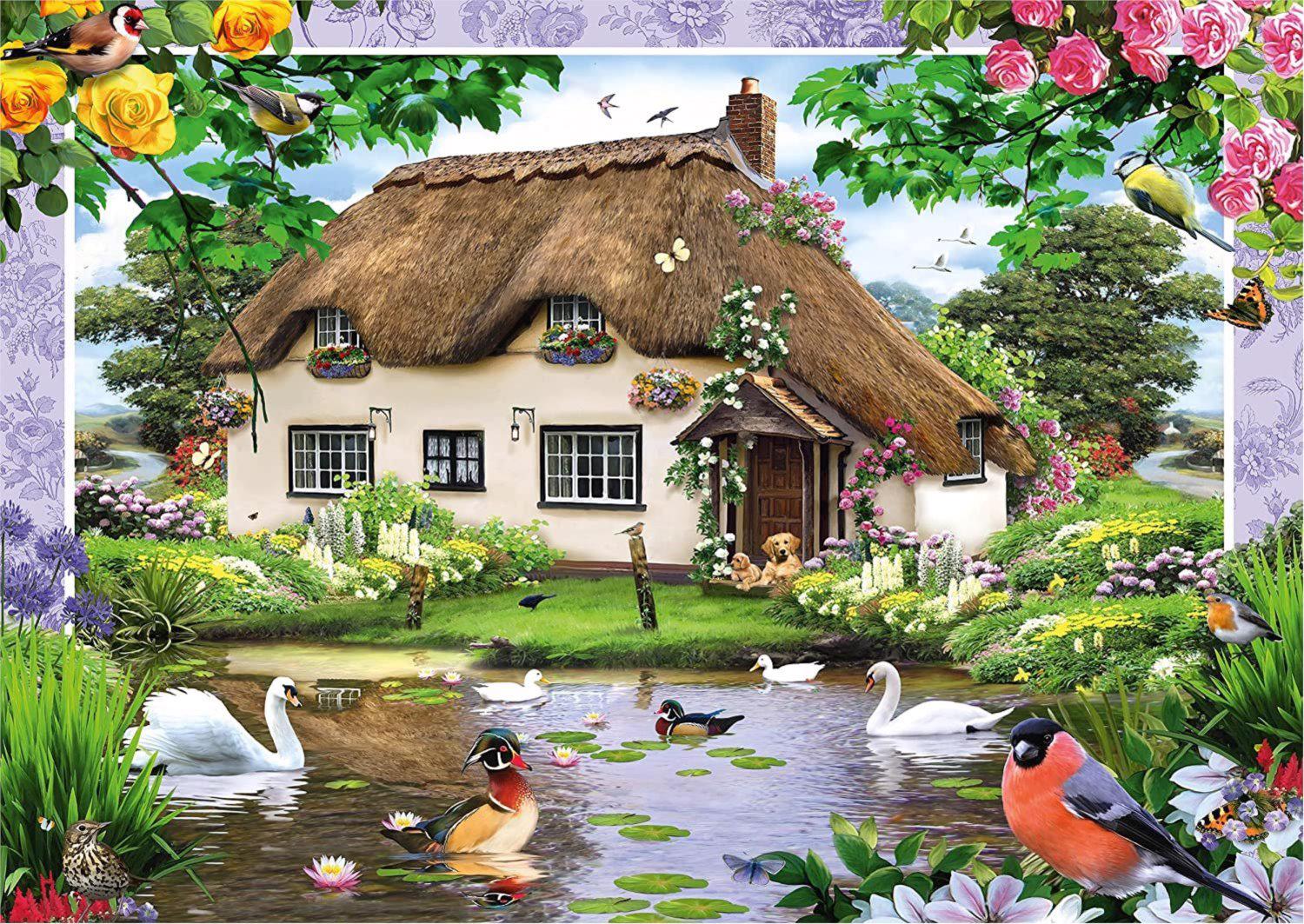 Puzzle Romantična seoska kuća 500