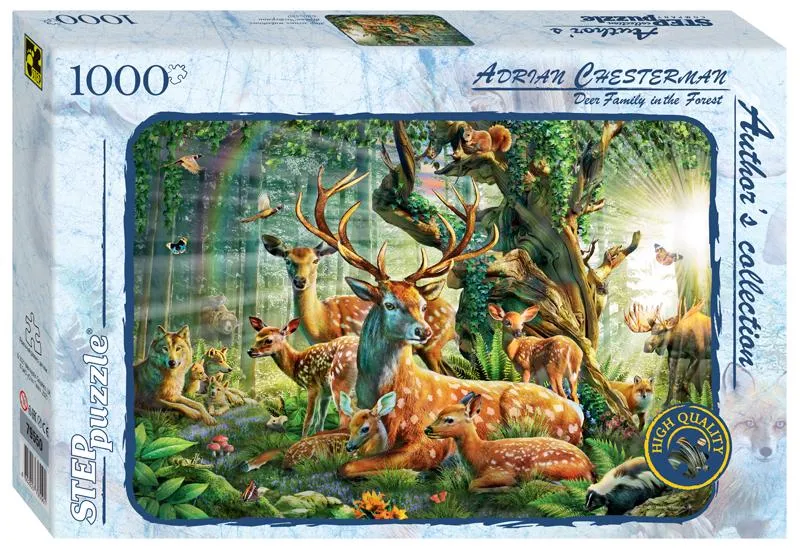 Puzzle Chesterman: Deer Family in the Forest  