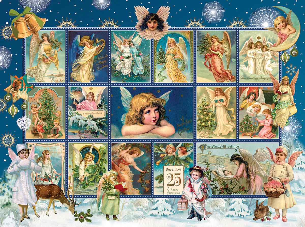 Puzzle Vánoční Sněžní andělé