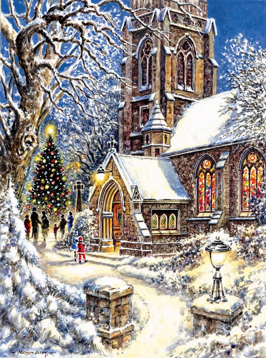 Puzzle Church in the Snow