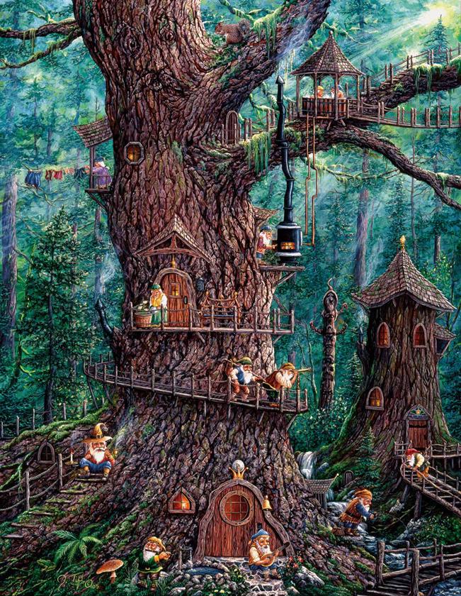Puzzle Jeff Tift - Gnomes de la forêt XXL