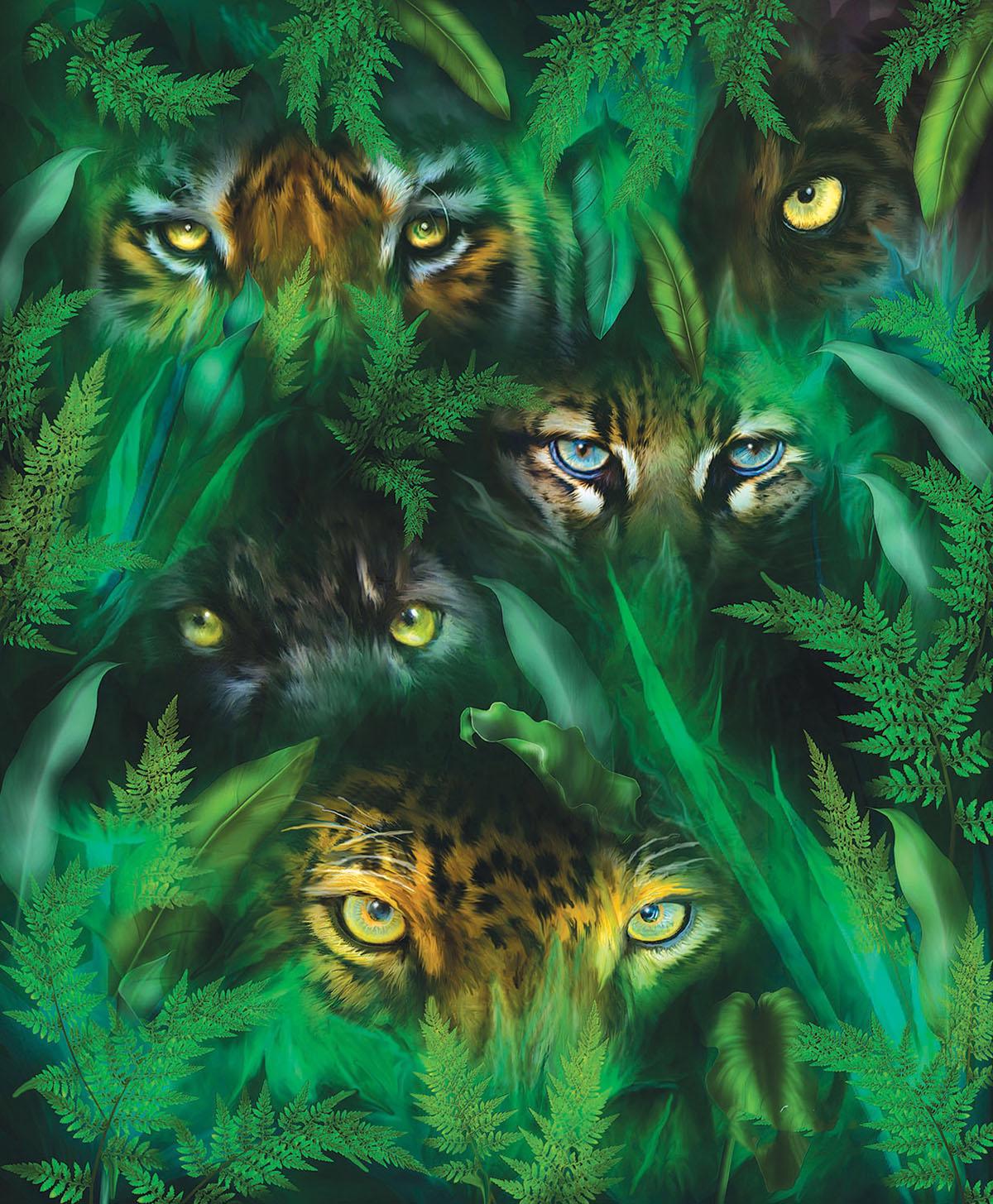 Puzzle Очи от джунглата 1000