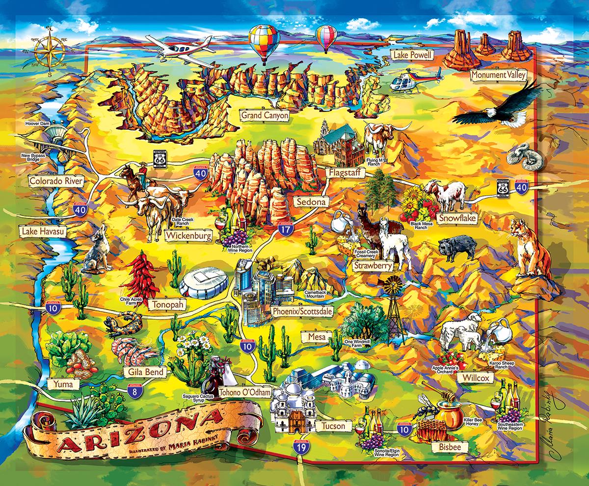 Puzzle Maria Rabinky - Arizona-Karte