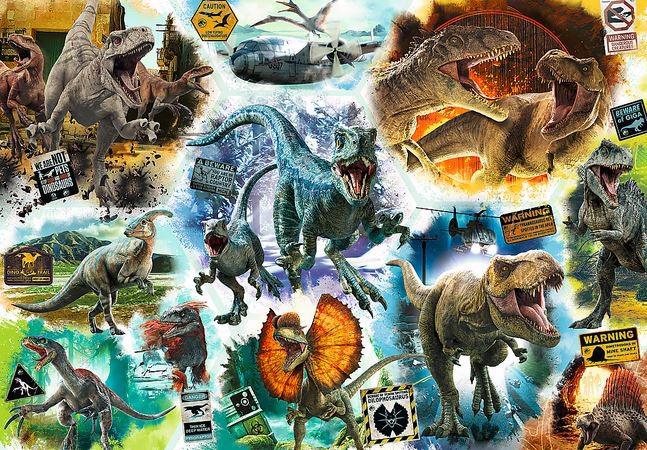 Puzzle Śladami dinozaurów Parku Jurajskiego