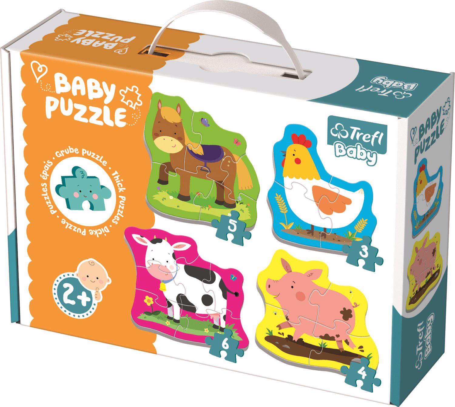 Puzzle 4v1 Babypuzzel Zvieratá na farme