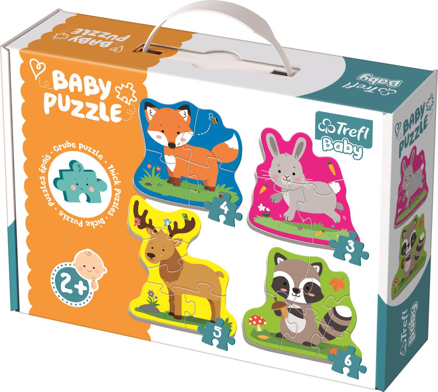 Puzzle 4v1 Baby-Puzzle Zvieratá v lese