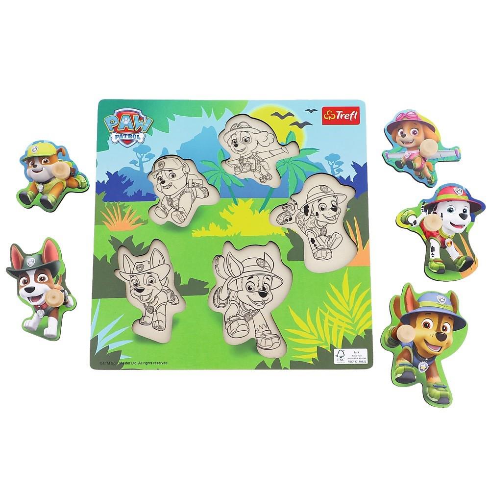 Puzzle Wooden Paw patrol in the jungle