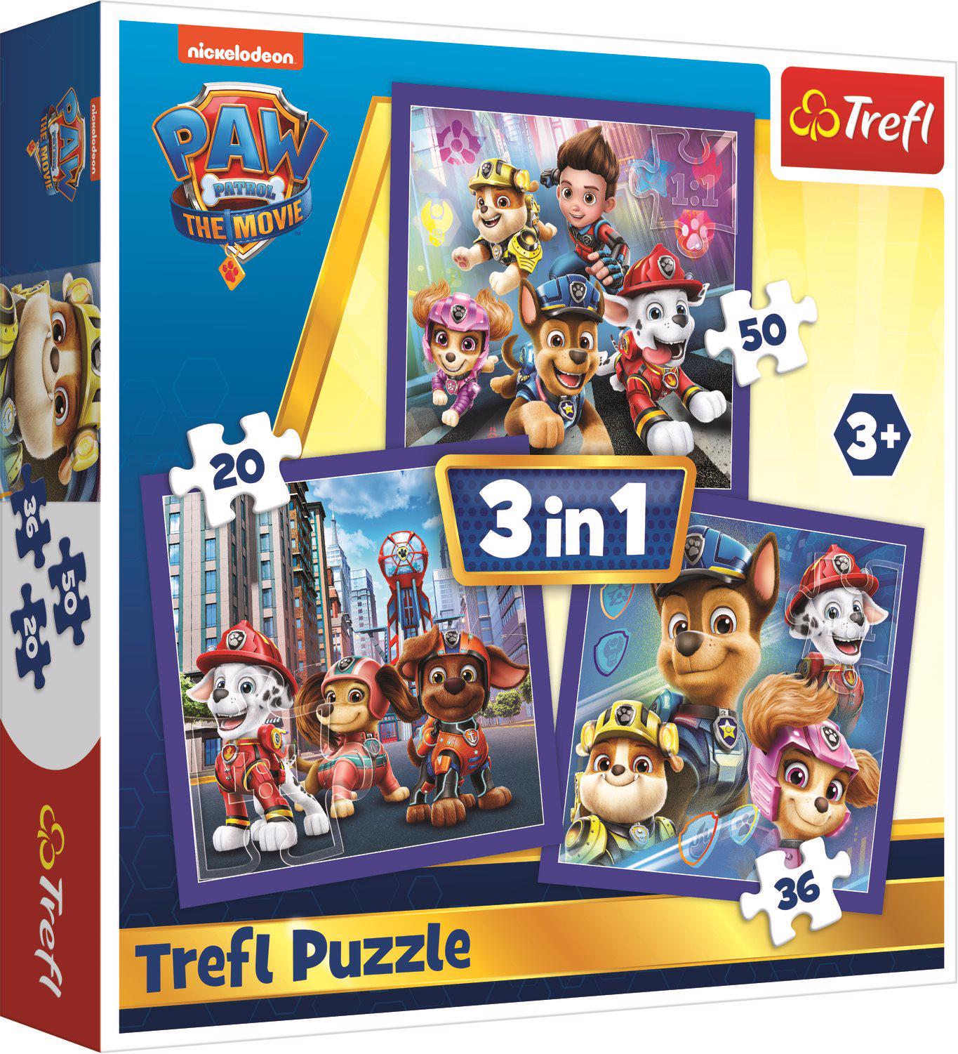 Puzzle 3in1 Paw Patrol Ready for Action