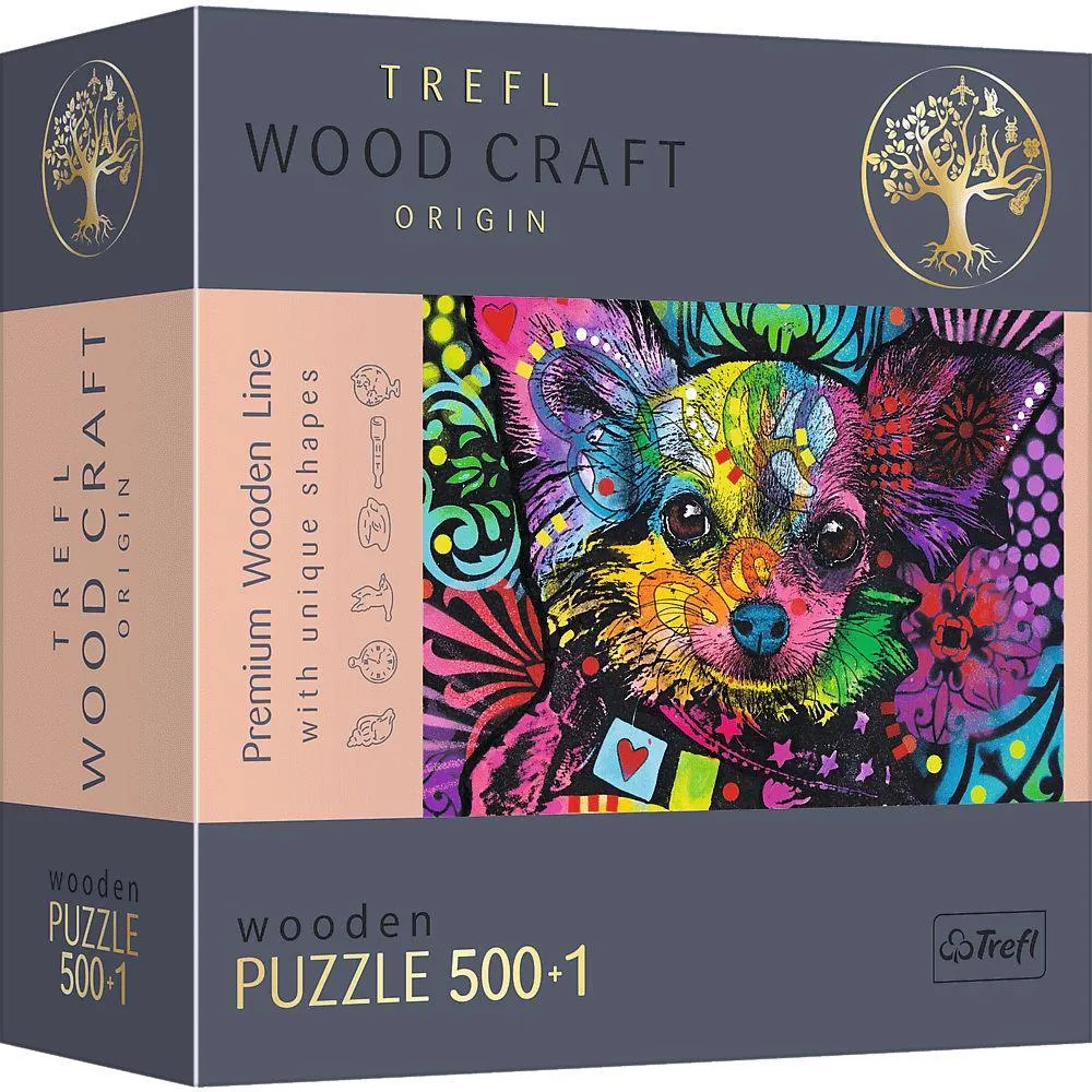 Puzzle Colorful wooden puppy