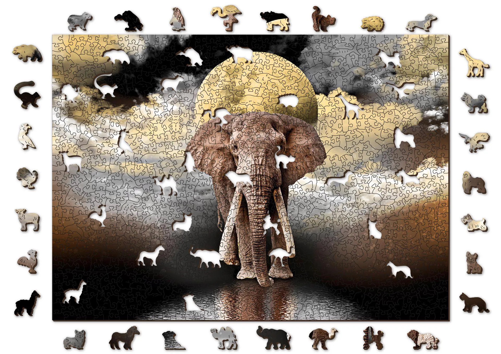 Puzzle Sloní sny dřevěné