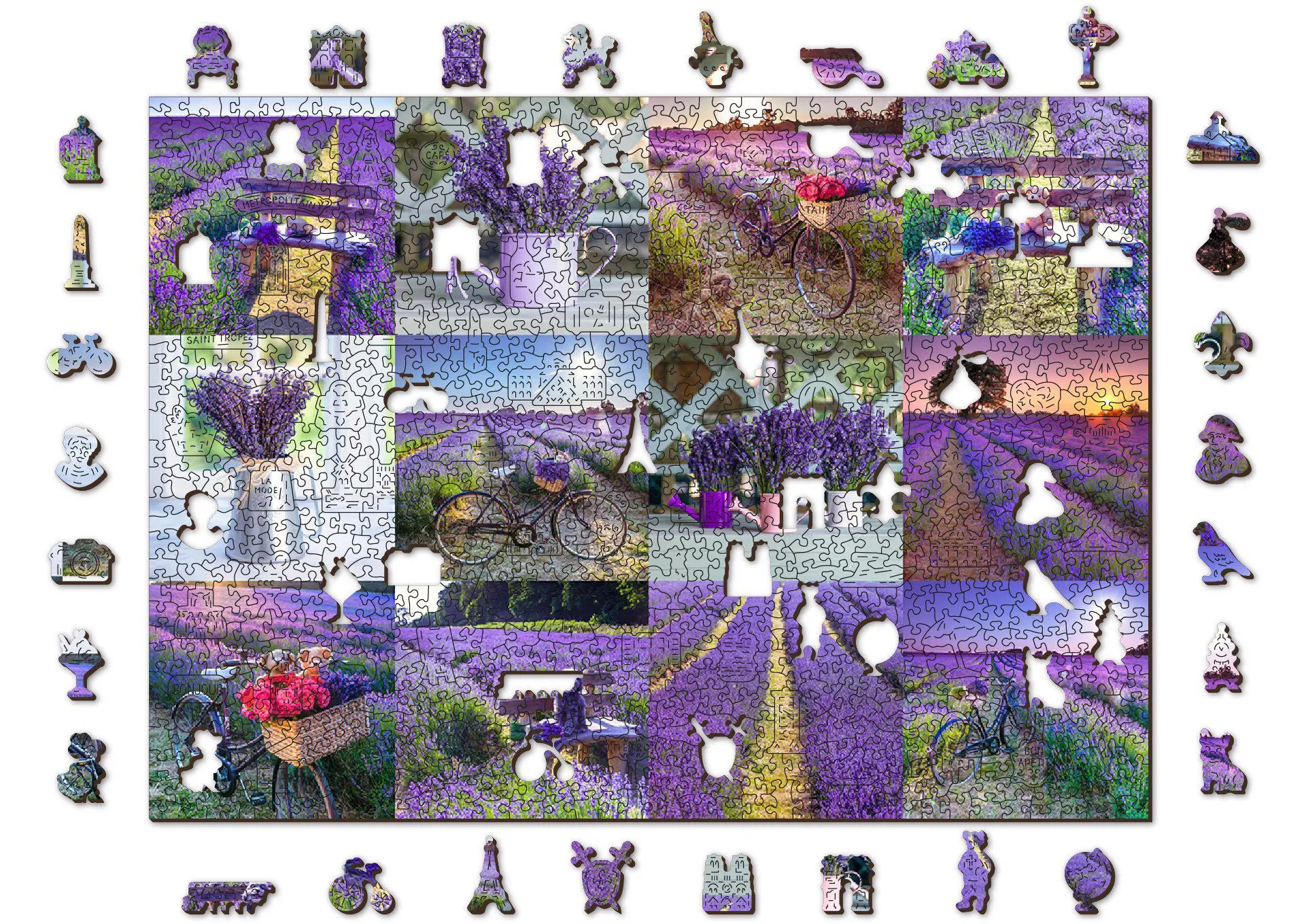 Puzzle Lavendel Frankrike trä