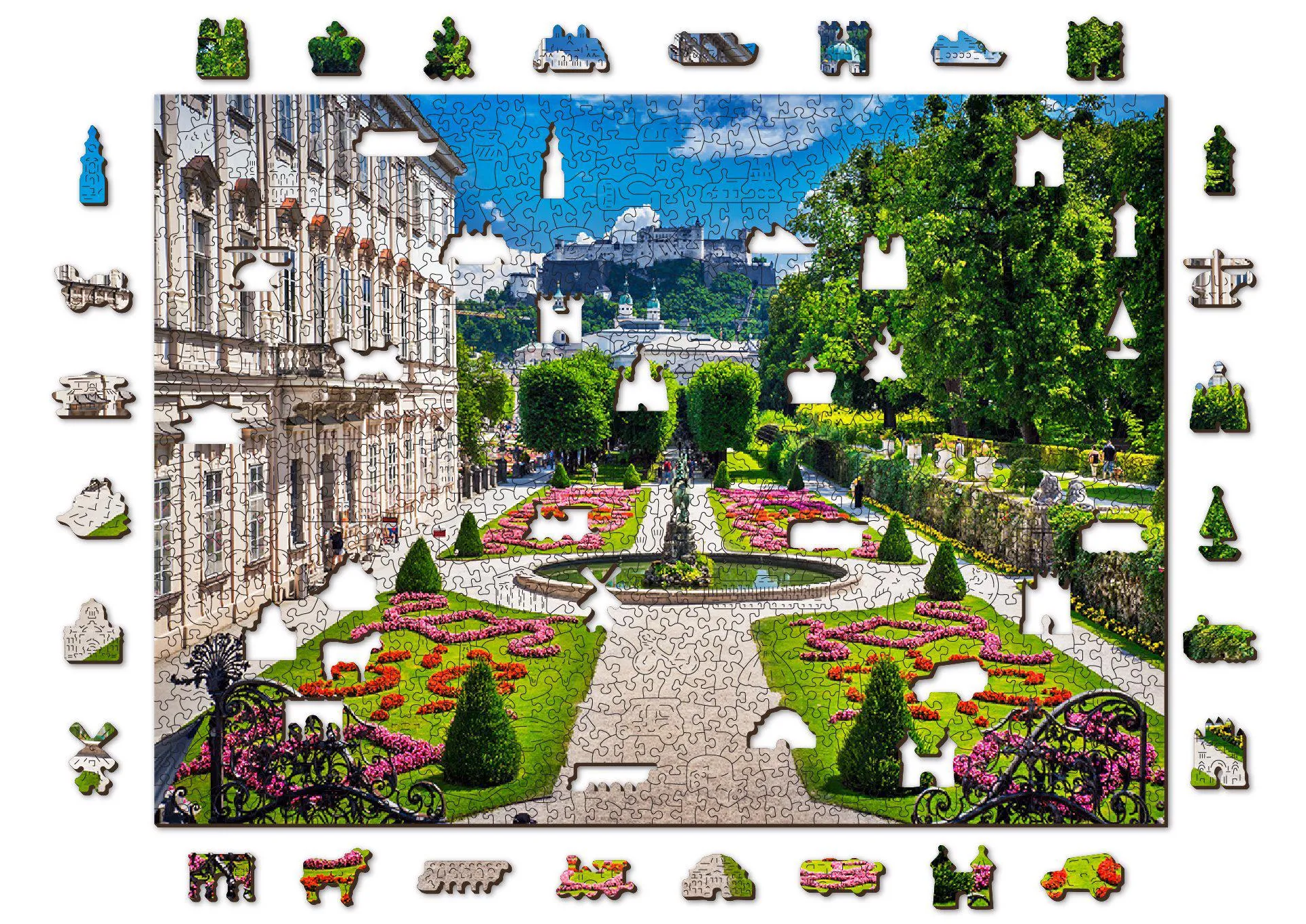 Puzzle Mirabellpalatset och Salzburgs träslott