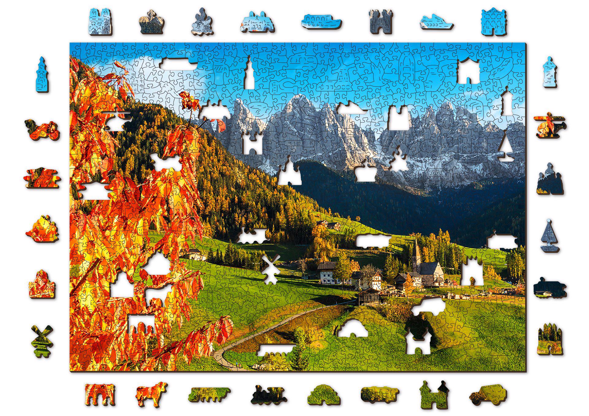 Puzzle Sankt Magdalena, Dolomiten, Italien 1010
