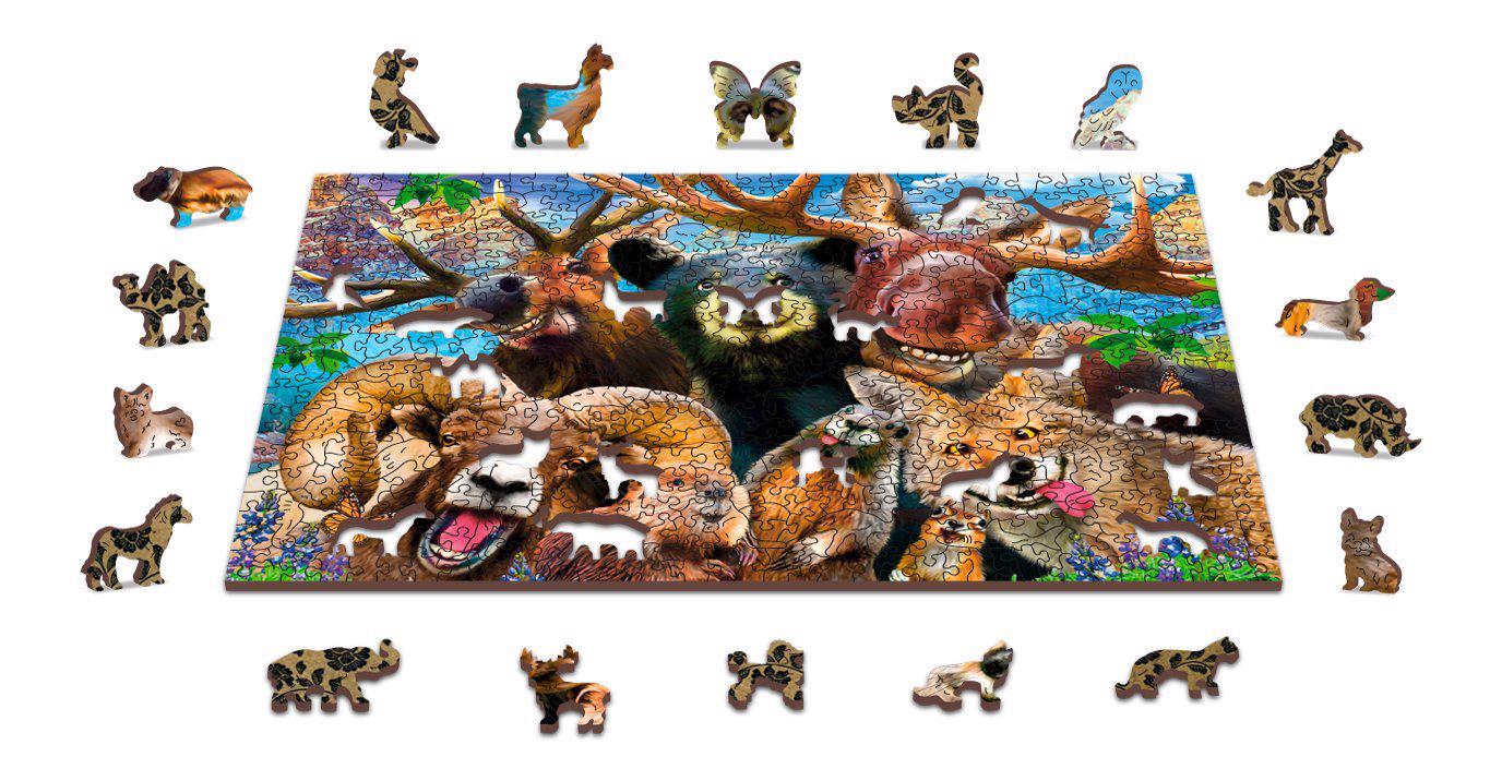 Puzzle Zvieratká - drevené