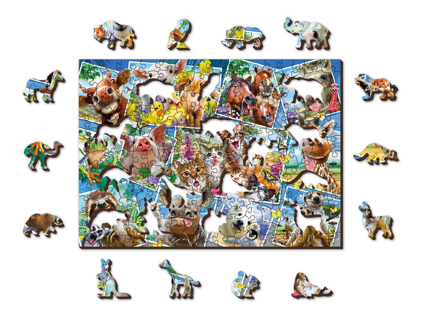 Puzzle Animal Postcards