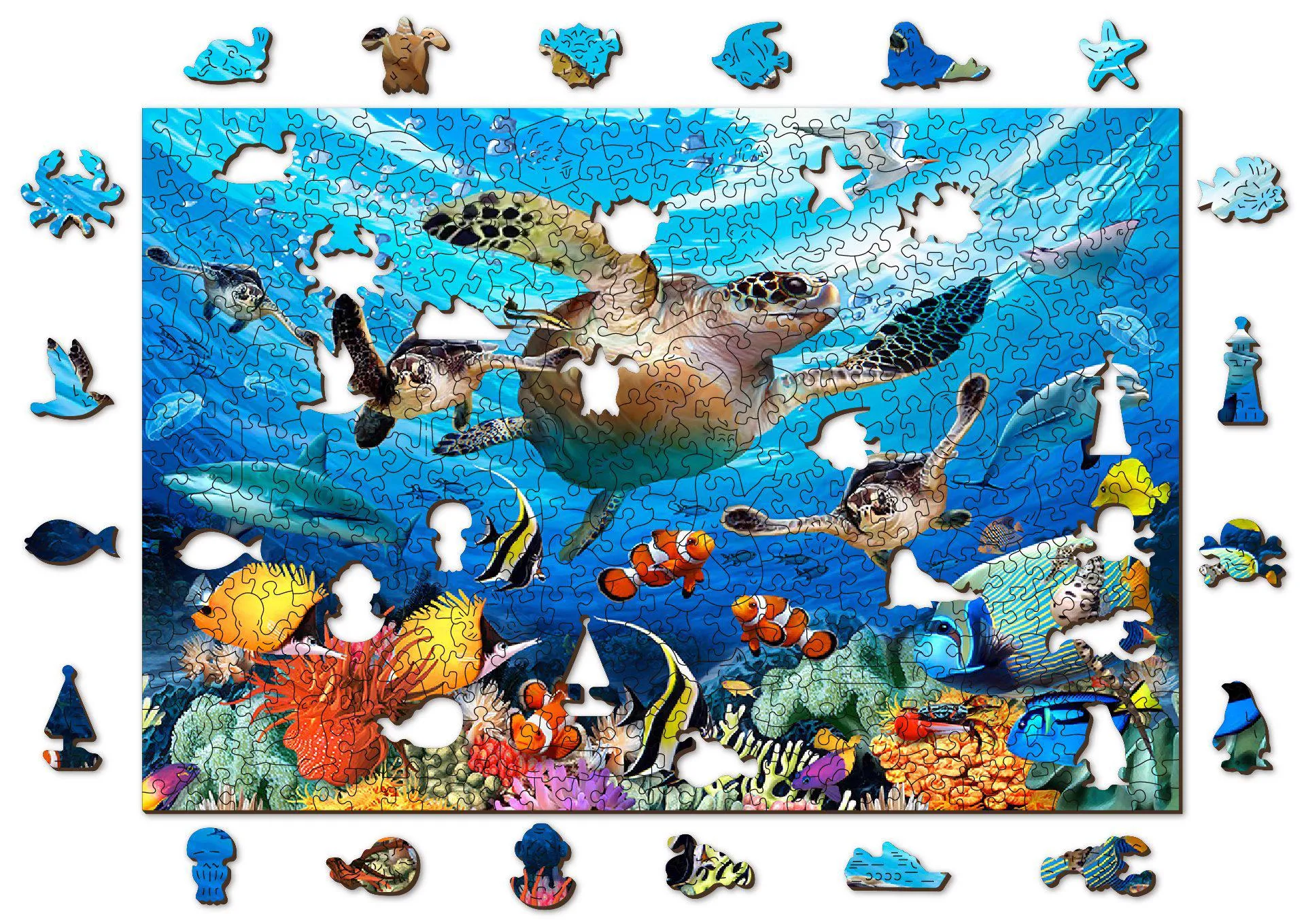 Puzzle Ocean Life 505 in legno