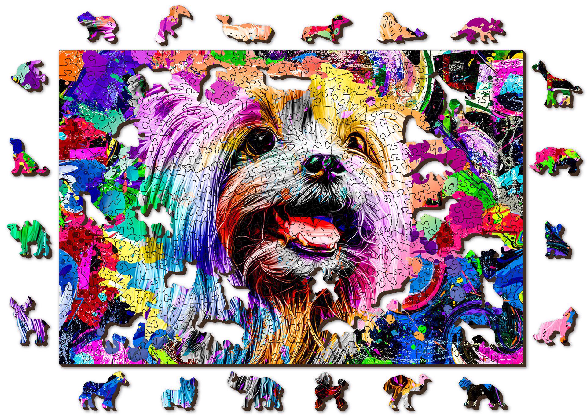 Puzzle Pop Art Yorkshire terrier - wooden