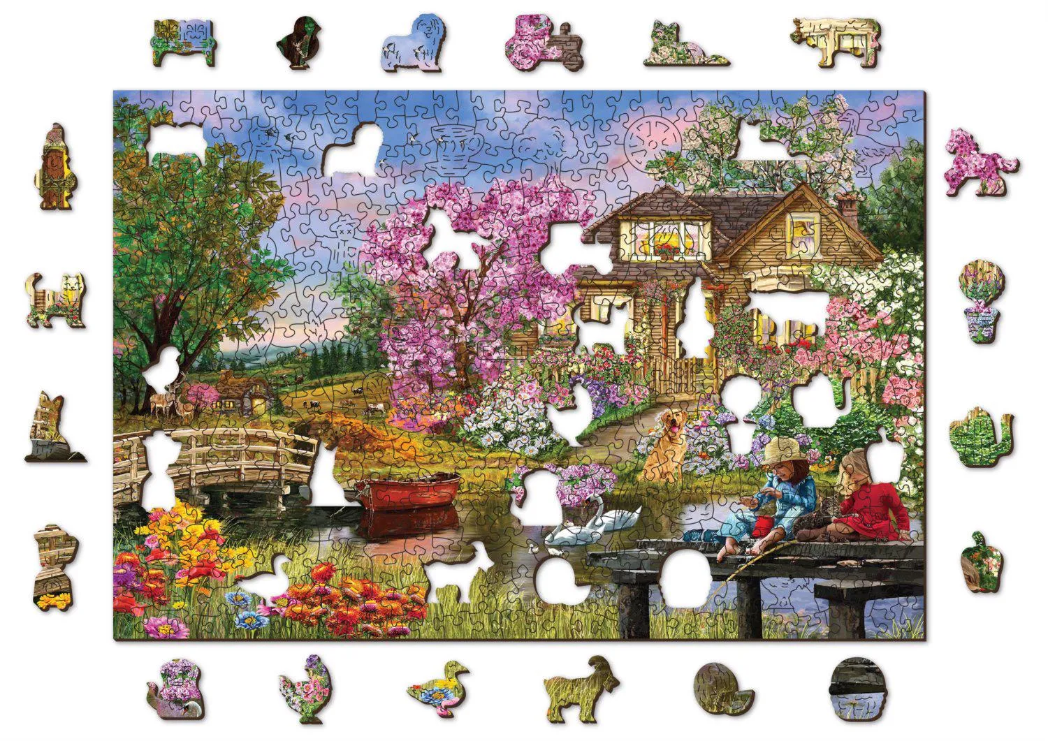 Puzzle Jarní chata 505 kusů