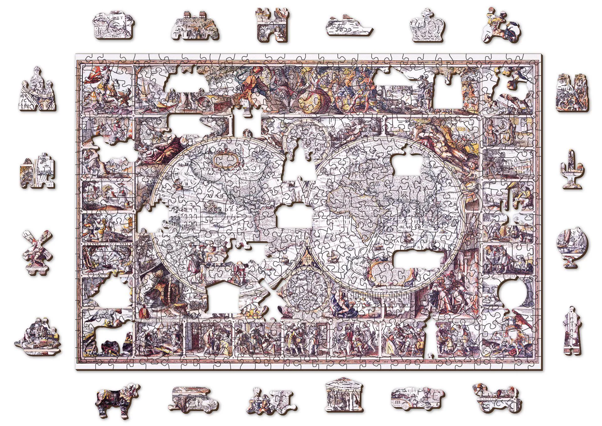 Puzzle Карта эпохи географических открытий деревянная