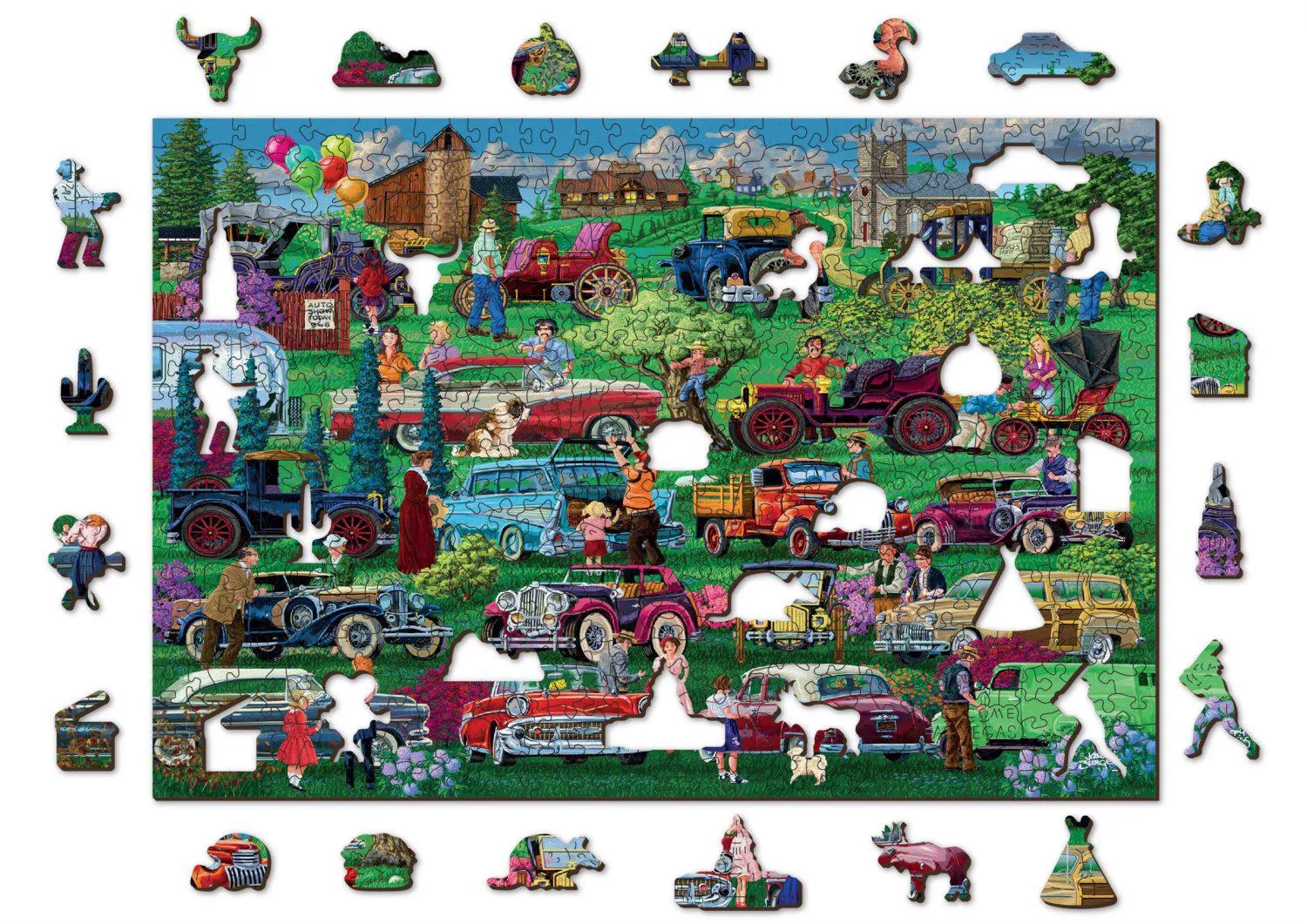 Puzzle Veterán autók 505