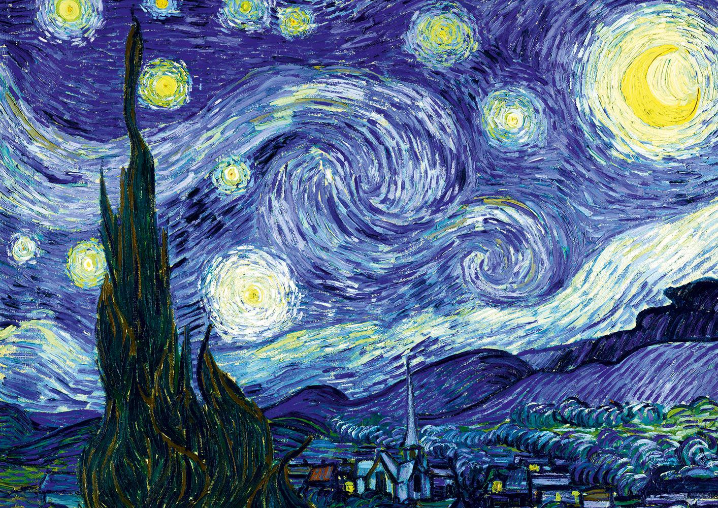 Puzzle Vincent Van Gogh: Hviezdna noc, 1889