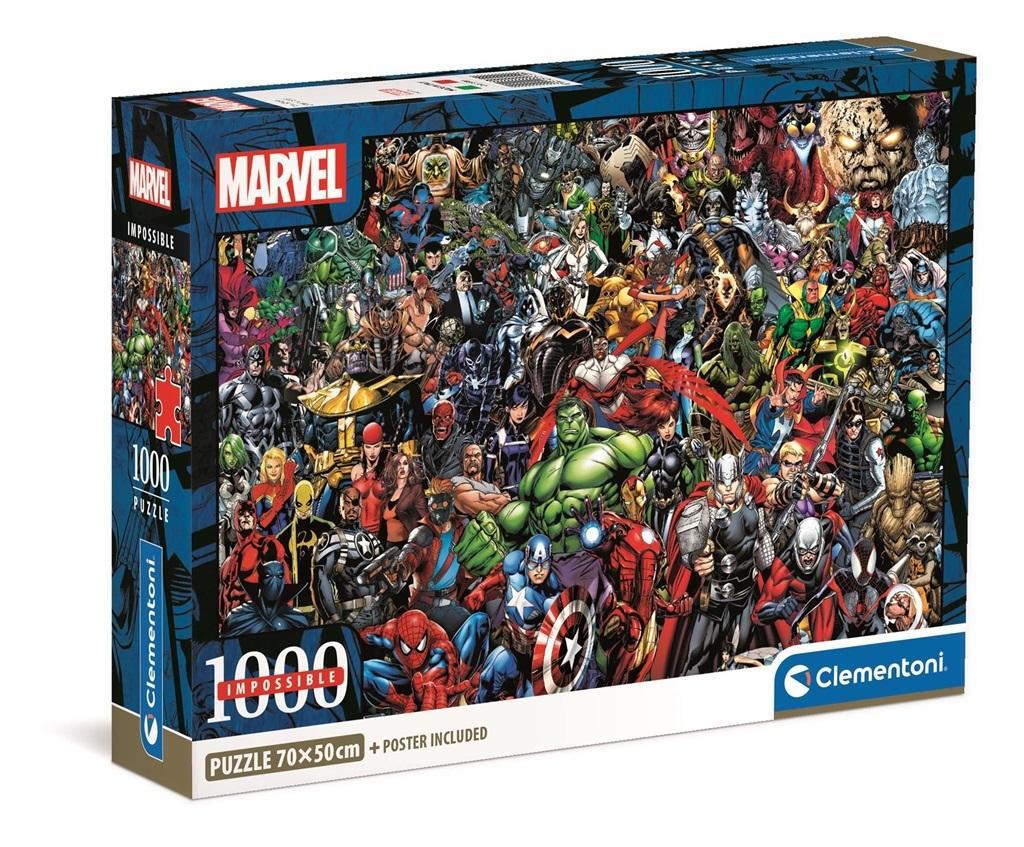 Puzzle Poškodený obal Kompaktný Impossible Marvel 70x50cm