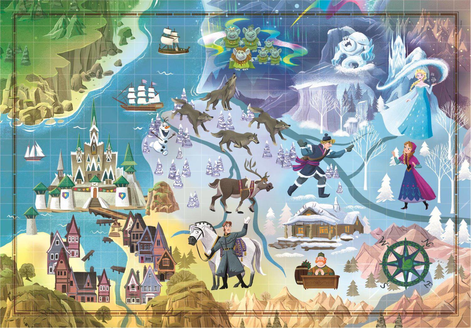 Puzzle Príbehové mapy: Frozen