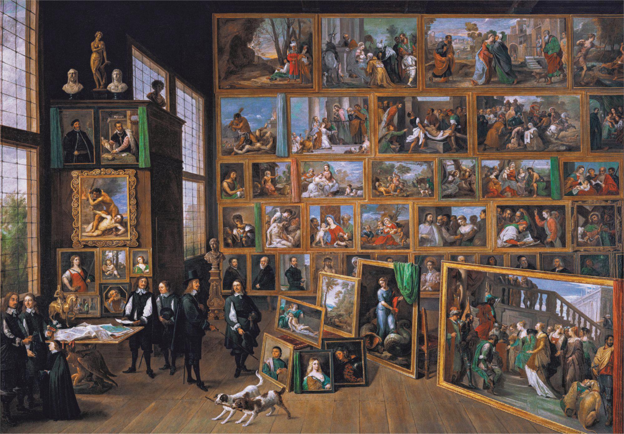 Puzzle Muzejska zbirka: nadvojvoda Leopold Wilhelm u svojoj galeriji slika u Bruxellesu