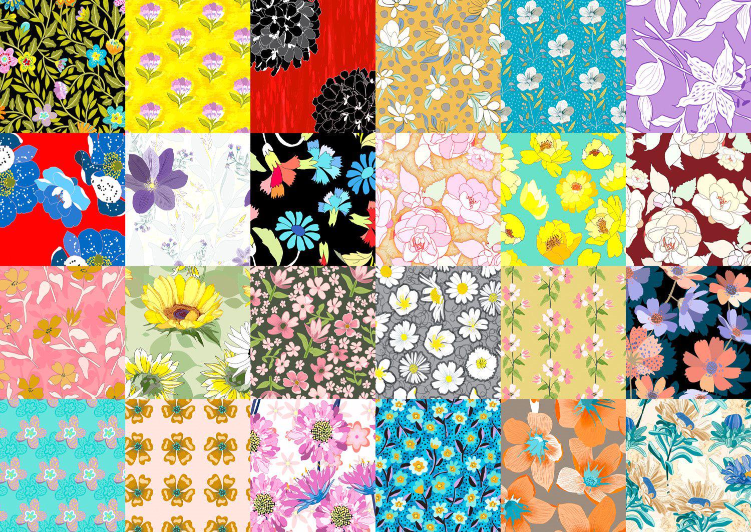 Puzzle Kvetinové vzory