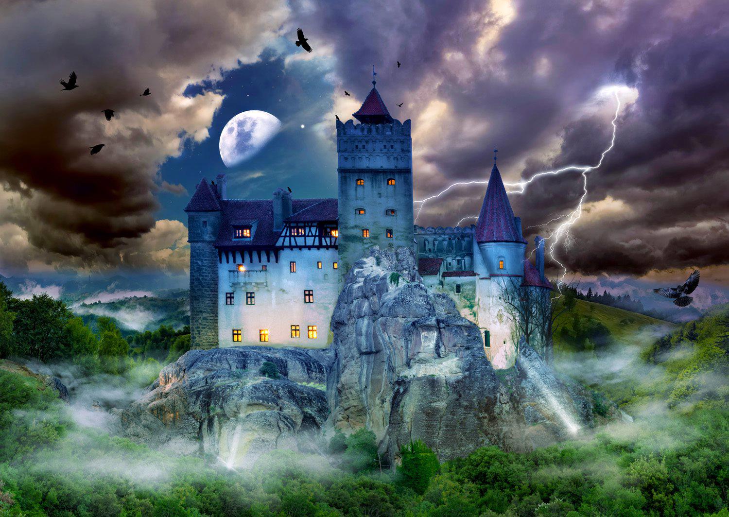 Puzzle Strašidelná noc na Drakulovom hrade