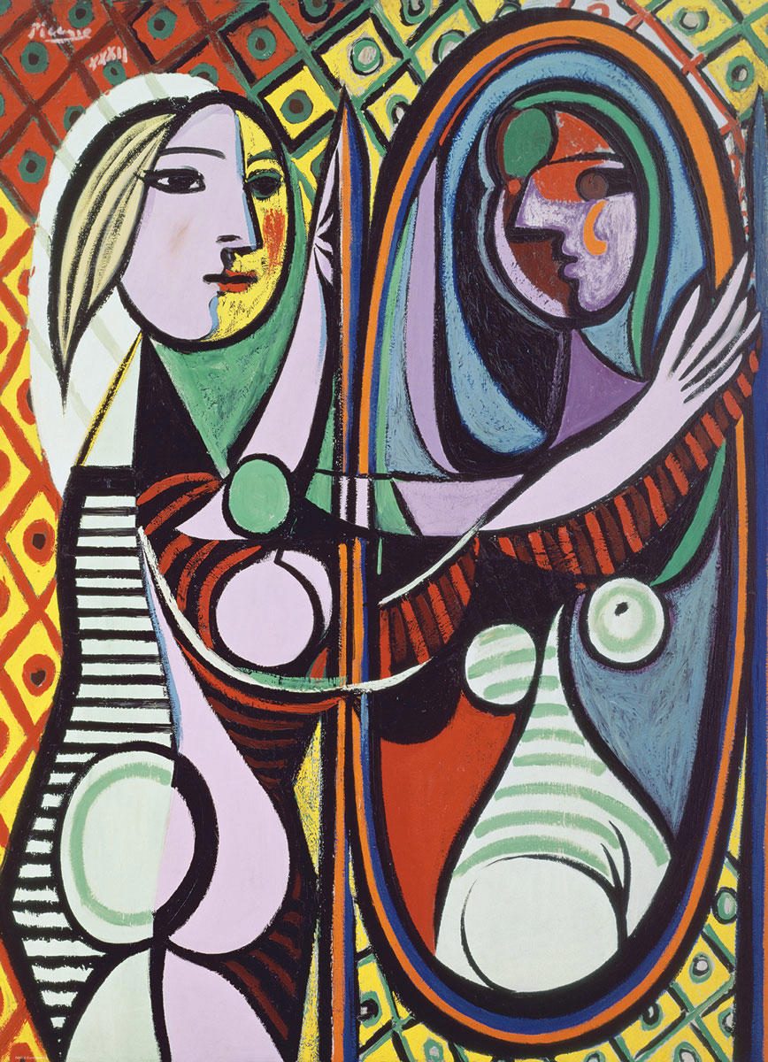 Puzzle Pablo Picasso - Pigen foran et spejl