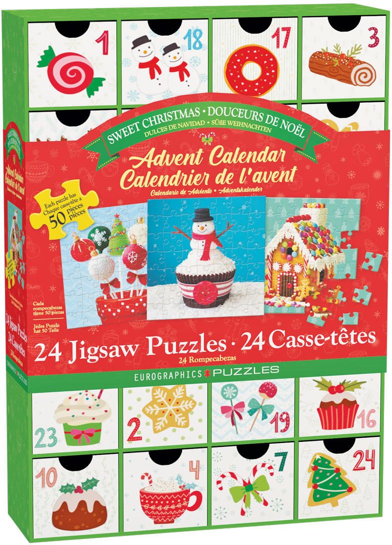 Puzzle Kalendarz adwentowy - Słodkie Święta 24x50