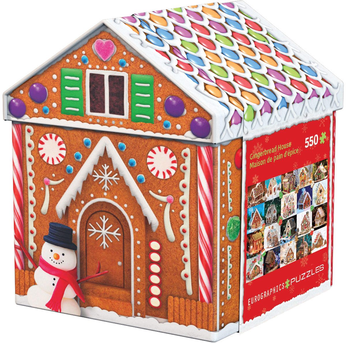 Puzzle Metalæske - Gingerbread House 550 TIN
