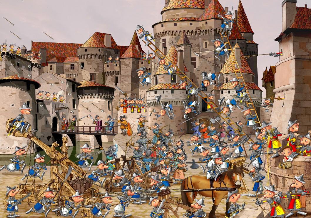 Puzzle François Ruyer - Angreb på slottet