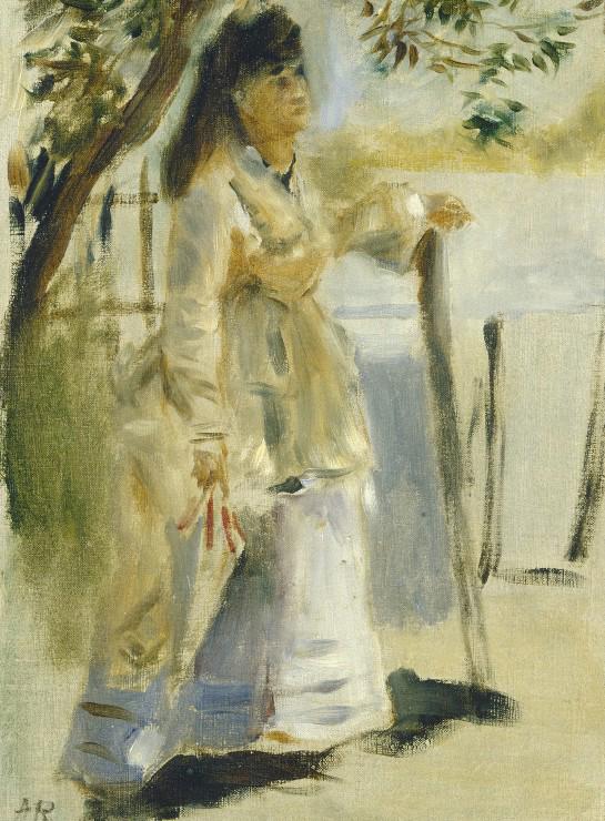 Puzzle Auguste Renoir: Žena uz ogradu, 1866