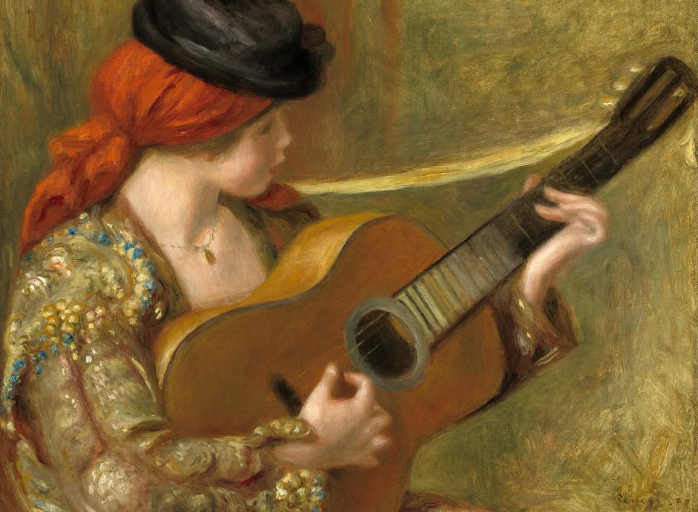 Puzzle Auguste Renoir: Fiatal spanyol nő gitárral, 1898