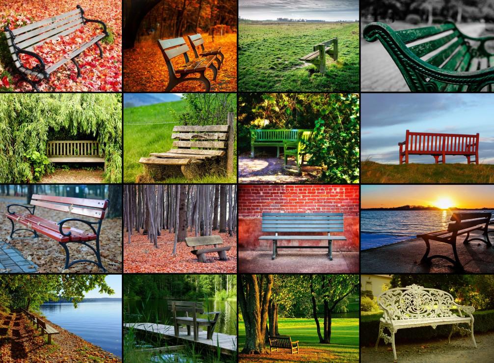 Puzzle Collage - Benches 2000