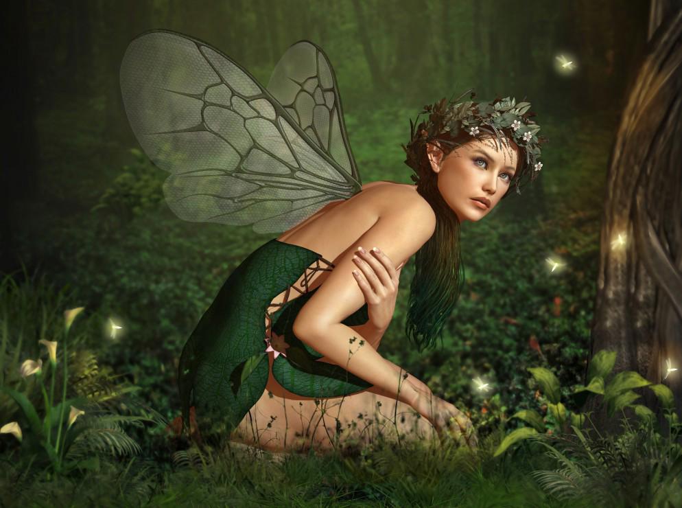 Puzzle Nymph in the Forest 2000