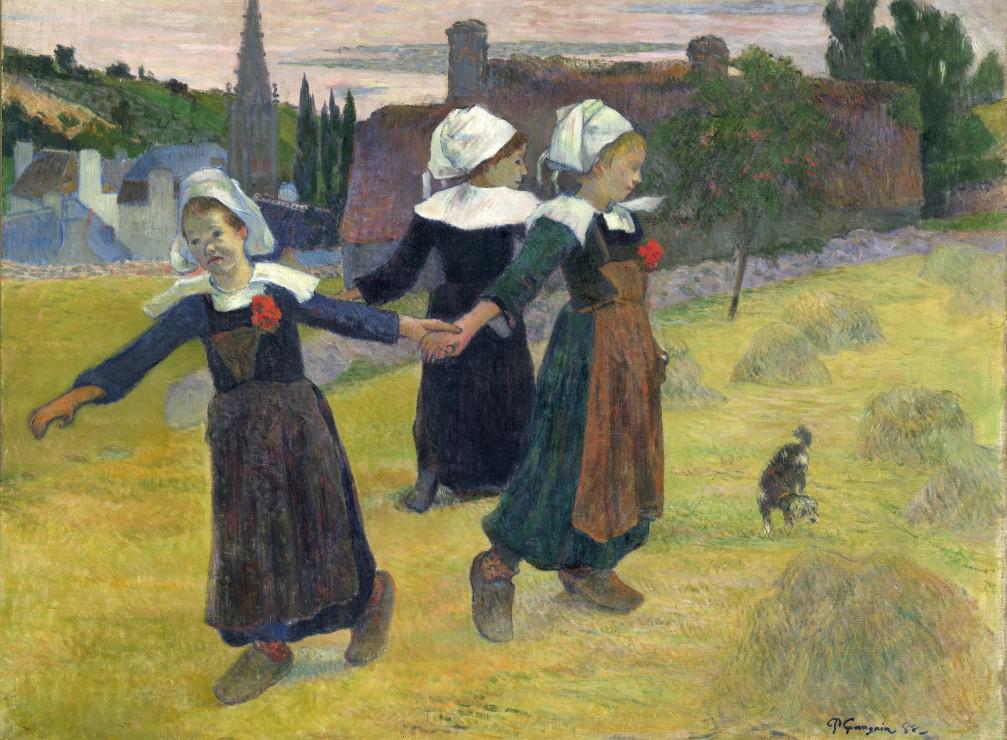 Puzzle Paul Gauguin: Baile de chicas bretonas, Pont-Aven