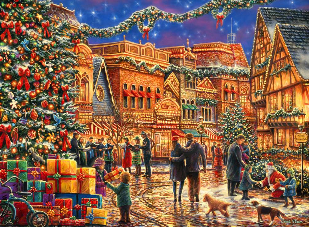 Puzzle Pinson - Weihnachten auf dem Marktplatz